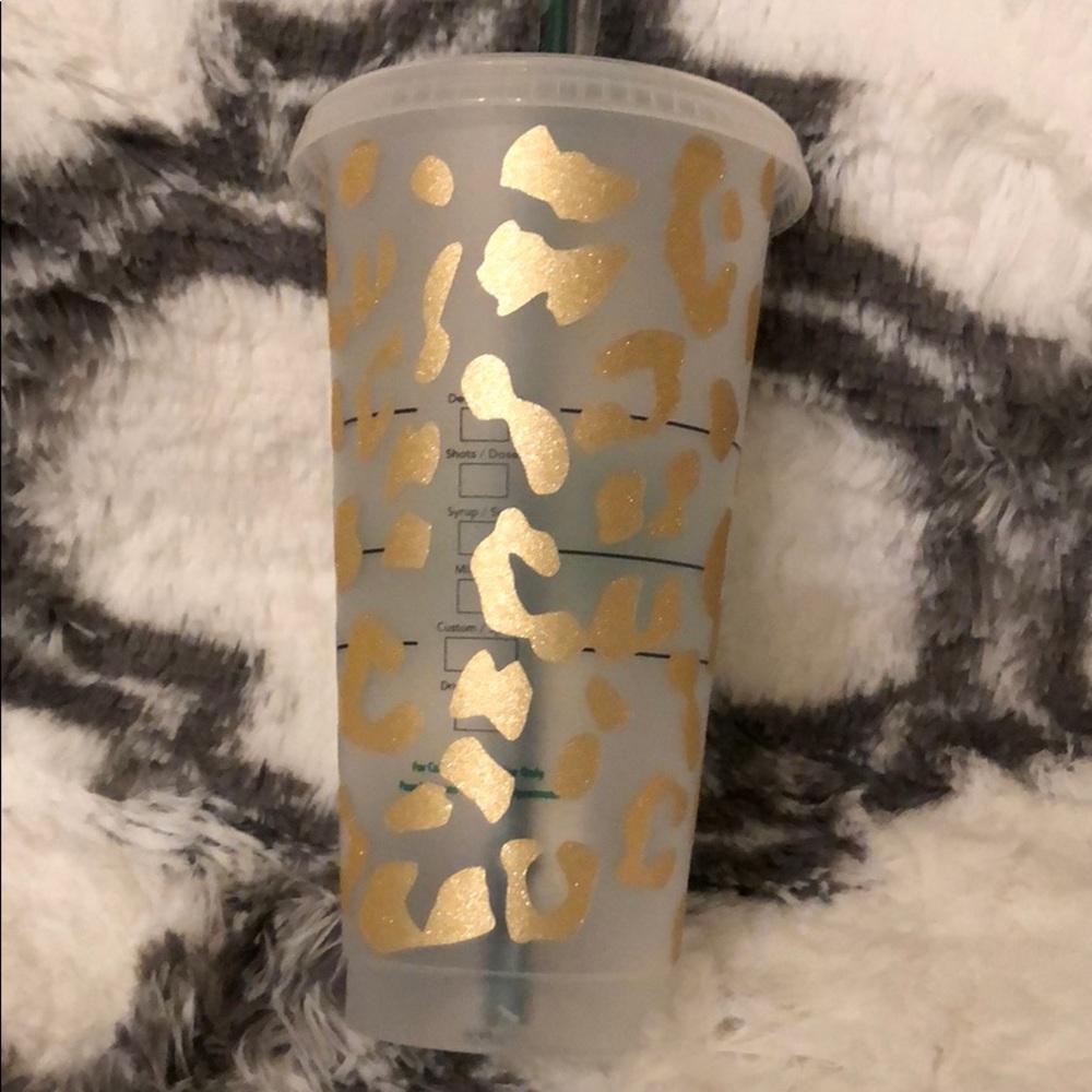 Starbucks Beautiful cheetah print custom cup - Picture 10 of 16